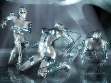 robot nudes Fantasy Oil Paintings